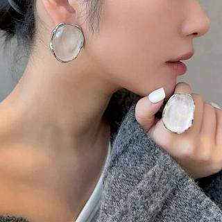 【MoonDy】飾品 耳環 戒指 女生耳環 戒指女 禮物 耳釘 可調節戒指 高階感 氣質耳環 閨蜜戒指 質