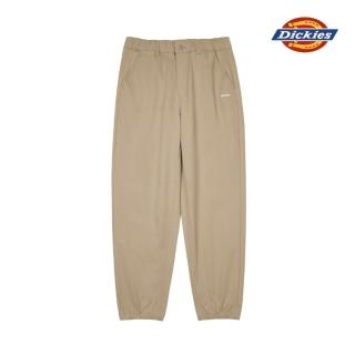 【Dickies】男款沙色舒適彈性褲腰休閒縮口長褲｜DK0A87GWCH1