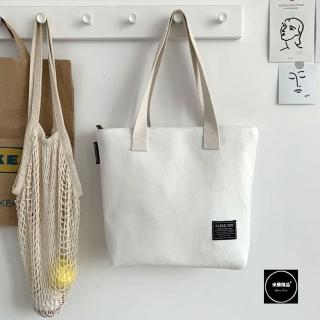 【米蘭精品】現貨+預購 手提包帆布肩揹包(簡約文藝大容量女包包4色74jn55)