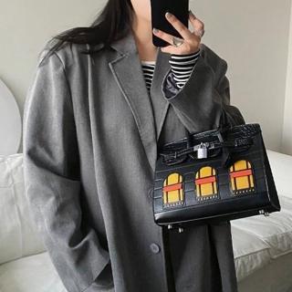 【LEEHER】女生/包包/手提包/手提托特包/硬殼包/通勤包/手提斜揹包/大容量斜揹包/歐美包包/生日