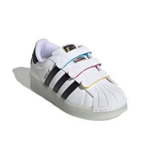 【adidas 愛迪達】經典 休閒 籃球鞋 運動鞋 SUPERSTAR LED LIGHTS CF C 中童 - JI0506