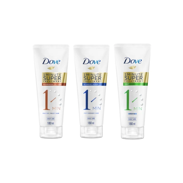 【Dove 多芬】一分鐘護髮精華180mlx6入(深層修護/輕潤保濕/防斷修護)