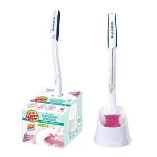 【3M】百利浴室幫手超值體驗組(小蘇打衛浴刷布*3/替換馬桶刷含底座1組)