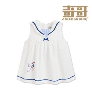 【奇哥】比得兔 女童裝 夏日比得海軍風純棉無袖上衣(2-4歲)