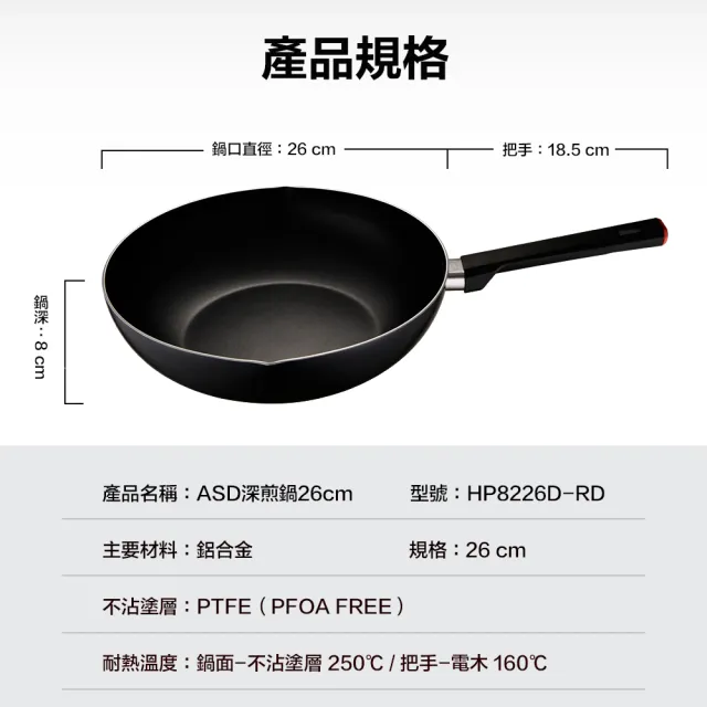 【ASD 愛仕達】光璨魔力系列不沾炒鍋雙鍋組(32cm炒鍋+26cm平底鍋)