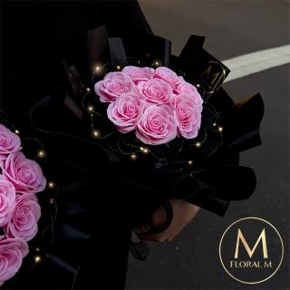 【Floral M】Into you閃閃發光香水玫瑰花束 S號(乾燥花/情人節花束/告白禮物/玫瑰花束/求婚/永生花/花禮)