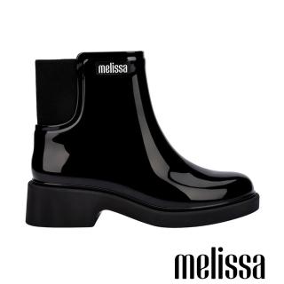 【Melissa】亮面低筒切爾西短靴(黑色)