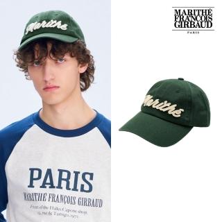 【MARITHE FRANCOIS GIRBAUD】官方旗艦 手寫刺繡LOGO棒球帽 MFG(深綠)