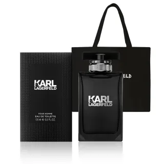 【KARL LAGERFELD 卡爾】卡爾同名時尚男性淡香水100ml(贈卡爾品牌袋.專櫃公司貨)