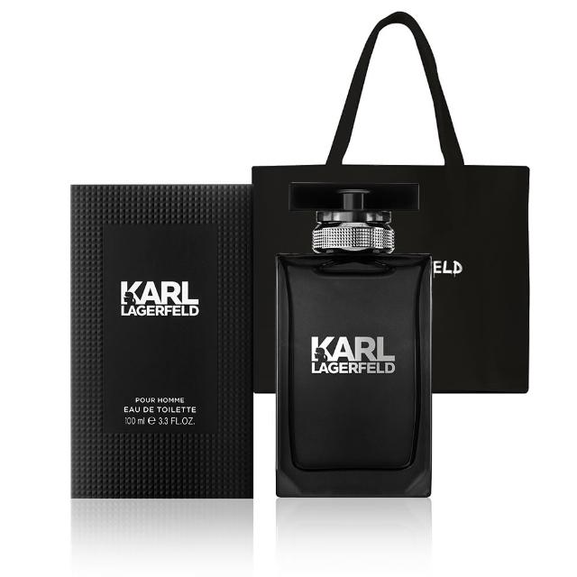 【KARL LAGERFELD 卡爾】卡爾同名時尚男性淡香水100ml(贈卡爾品牌袋.專櫃公司貨)