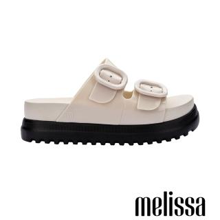 【Melissa】雙扣帶厚底拖鞋(米色)