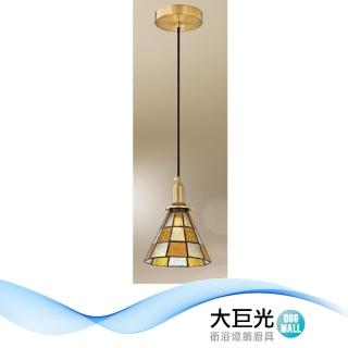 【大巨光】時尚風 E14x1 吊燈-小(LW-12-3706 金屬、 凡尼玻璃)