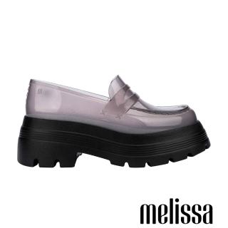 【Melissa】鋸齒厚底果凍樂福鞋(透明黑)