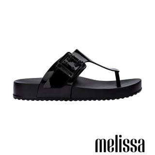 【Melissa】寬頻素面夾腳拖鞋(黑色)