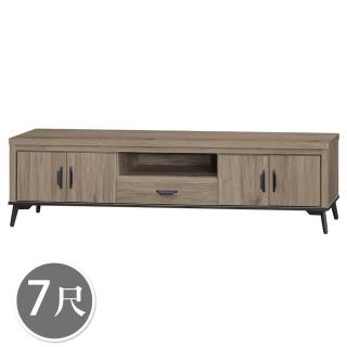【BODEN】路菲7尺工業風四門單抽電視櫃/長櫃/視聽櫃
