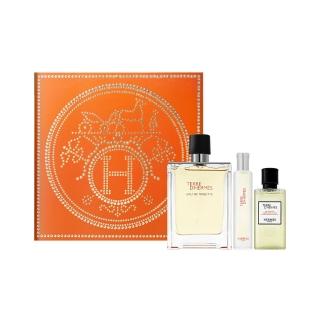 【Hermes 愛馬仕】大地男性淡香水三件組禮盒(國際航空版)