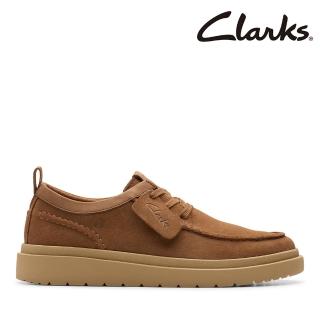 【Clarks】男鞋 Polden Moc 輕量厚底3眼孔休閒鞋(CLM80865C)