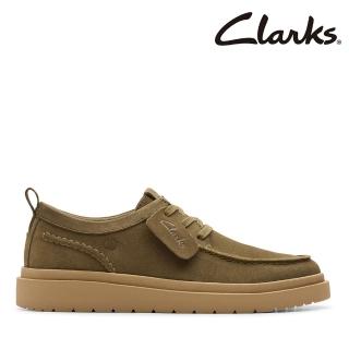 【Clarks】男鞋 Polden Moc 輕量厚底3眼孔休閒鞋(CLM80869C)