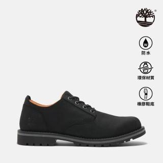 【Timberland 官方旗艦】男款黑色皮革防水休閒鞋(A699PW05)