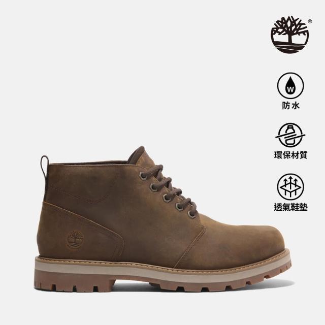 【Timberland 官方旗艦】男款鐵鏽色防水中筒休閒靴(A69TWEM6)