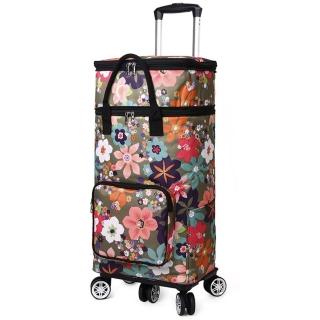 【網藝】可摺疊萬向五輪購物車(買菜車/收納車/手拉車/菜籃)