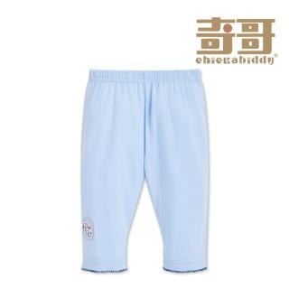 【奇哥】比得兔 女童裝 夏日比得藍色小波浪五分合身褲/長褲-吸濕排汗+抗UV(6-8歲 防曬)