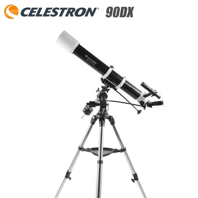 【CELESTRON】星特朗 90DX 折射式天文望遠鏡 含鋼製赤道儀三腳架(專業觀星  天文  深空天體)