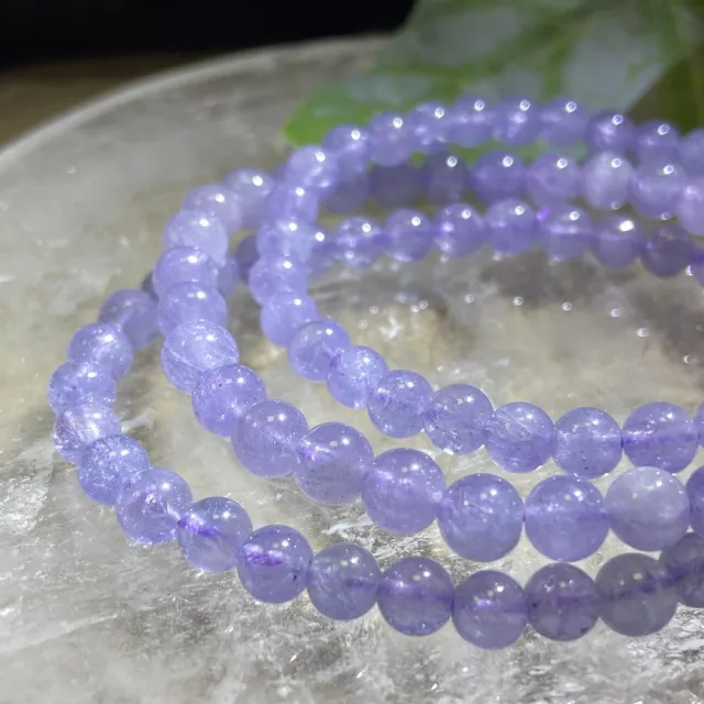 【Cozy 世界水晶原礦與茶】坦桑石 5.2mm 15cm手圍 34-6(丹泉石 開發智慧 集中思緒)