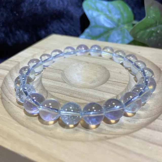 【Cozy 世界水晶原礦與茶】精品螢光海藍寶 7mm+ 33-6(提升勇氣 增加自信心)