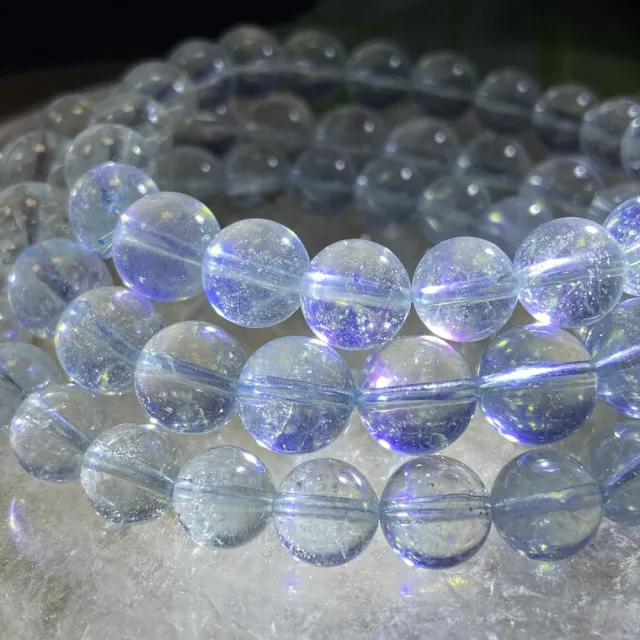 【Cozy 世界水晶原礦與茶】精品螢光海藍寶 8.2mm+ 33-4(提升勇氣 增加自信心)