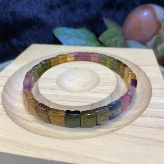 【Cozy 世界水晶原礦與茶】碧璽手排 7.5mm 32-5(最聚財、聚福、辟邪的寶石)