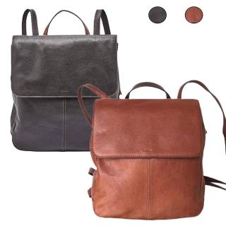 【FOSSIL】fossil Claire 新款 真皮翻蓋後揹包 兩色可選 黑色.咖啡色(母親節送禮)