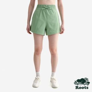 【Roots】Roots女裝- ATHLEISURE 平織短褲(尤加利綠)