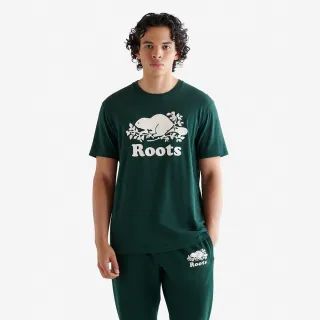 【Roots】Roots 男裝-COOPER BEAVER 短袖上衣(深綠色)
