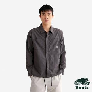 【Roots】Roots 男裝-ATHLEISURE REVERSABLE WOVEN 外套(灰色)