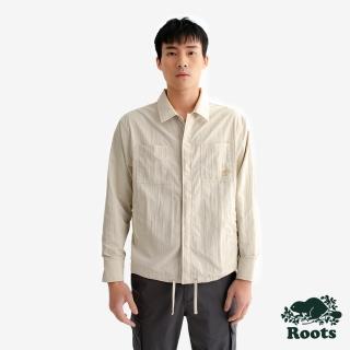 【Roots】Roots 男裝-ATHLEISURE REVERSABLE WOVEN 外套(淺卡其)