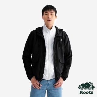 【Roots】Roots 男裝-ATHLEISURE WOVEN 外套(黑色)
