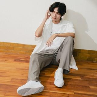 【LAZY SHOES】秒穿鞋 懶人鞋 休閒鞋 板鞋 牛皮鞋 男鞋 白色 CELEBERTY(經典牛皮板鞋)