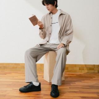 【LAZY SHOES】秒穿鞋 懶人鞋 休閒鞋 板鞋 牛皮鞋 男鞋 全黑 CELEBERTY(經典牛皮板鞋)