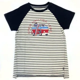 【NAUTICA KIDS】女童白藍旅行車印花T恤6-16歲(Nautica kids T恤)