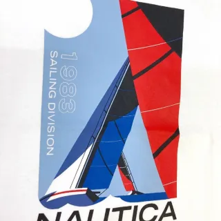 【NAUTICA KIDS】大男童白底帆船印花T恤 8-14歲(Nautica kids T恤 大男童尺寸)