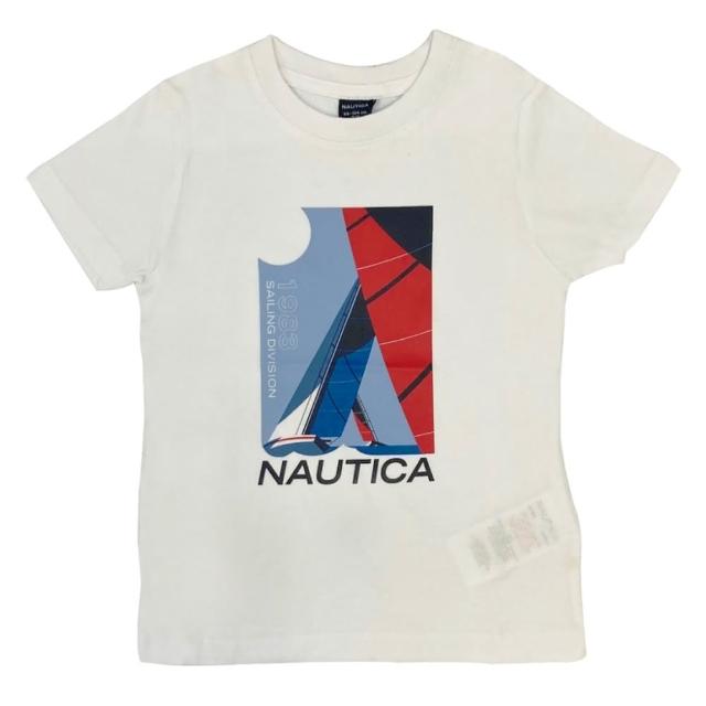 【NAUTICA KIDS】大男童白底帆船印花T恤 8-14歲(Nautica kids T恤 大男童尺寸)