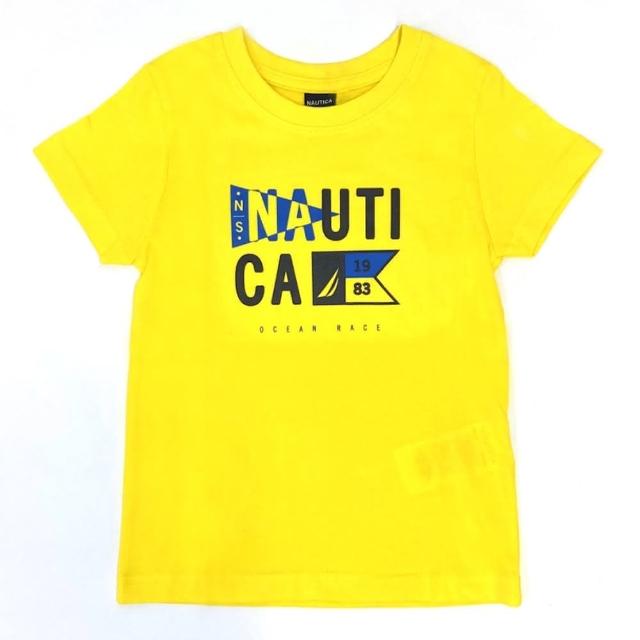 【NAUTICA KIDS】大男童黃底旗幟印花T恤 8-14歲(Nautica kids T恤 大男童尺寸)