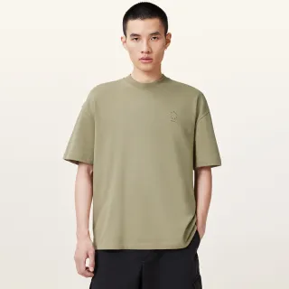 【ALLSAINTS】HAVEN 厚質純棉寬鬆短袖T恤-綠 M029JC(寬鬆版型)