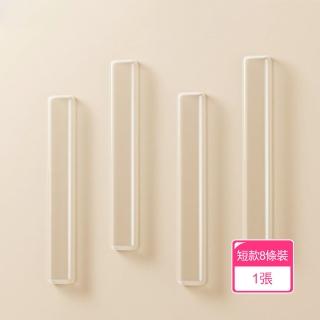 【晴安居】家用櫥櫃門防撞粒 傢俱矽膠透明自粘式緩衝消聲防撞粒(條裝短款1張)
