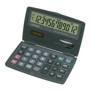 【CASIO 卡西歐】12位數掀蓋式口袋型計算機(SL-220TE)