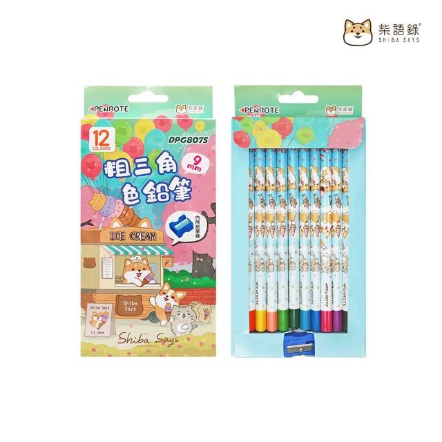 【PENROTE 筆樂】柴語錄 12色粗三角色鉛筆(色鉛筆、美術畫材、學生用品)