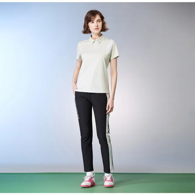 【Jack Nicklaus 金熊】GOLF女款吸濕排汗彈性剪接POLO衫/高爾夫球衫(綠色)