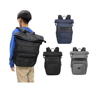 【SNOW.bagshop】後揹包大容量U型(開口+水桶二主袋口可A4資料夾防水尼龍布)