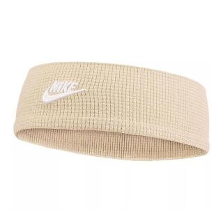 【NIKE 耐吉】W WAFFLE奶茶色頭帶 運動止汗帶 透氣彈性頭巾 慢跑瑜珈健身羽球網球(N1008899806OS)